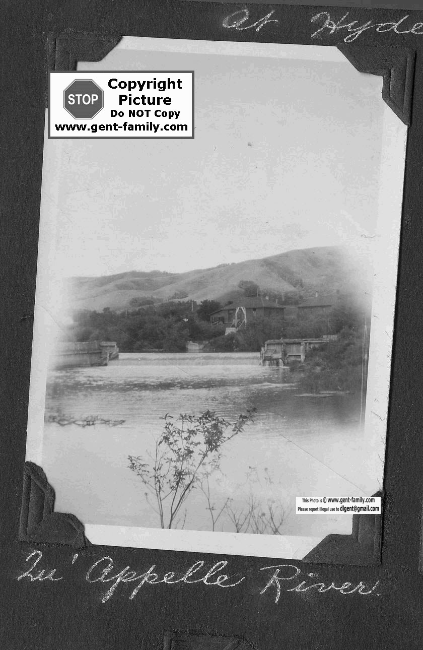 July 1930, dam on the qu'appelle river at hyde farm